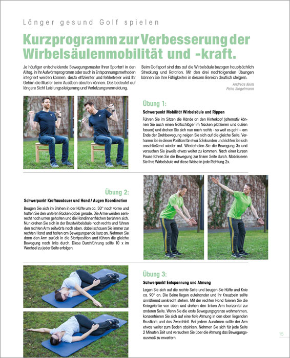 Kurzprogramm zur Verbesserung der Wirbelsäulenmobilität und -kraft.