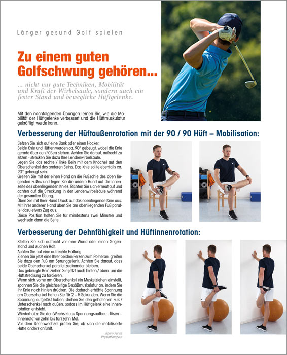 Zu einem guten Golfschwung gehören…