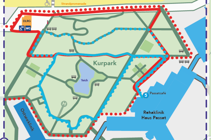 Wegenetzplan für das Ostseebad Damp