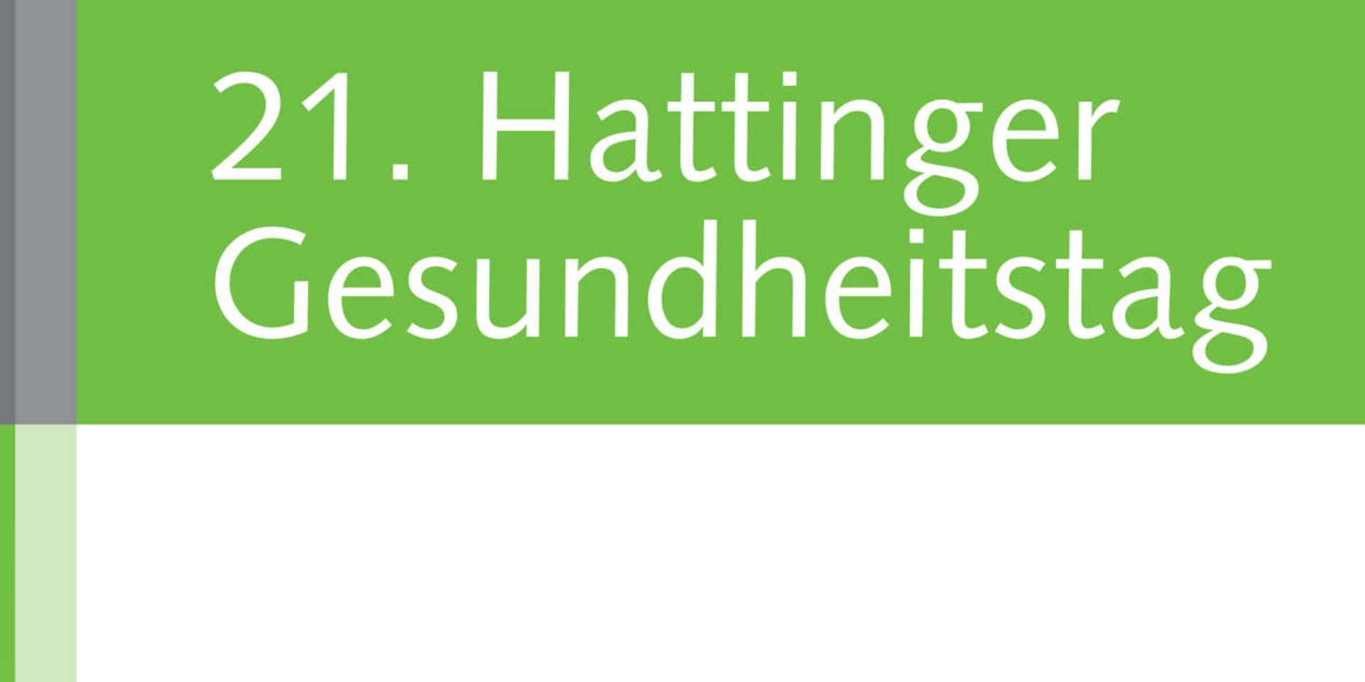 21. Hattinger Gesundheitstag - wir sind dabei
