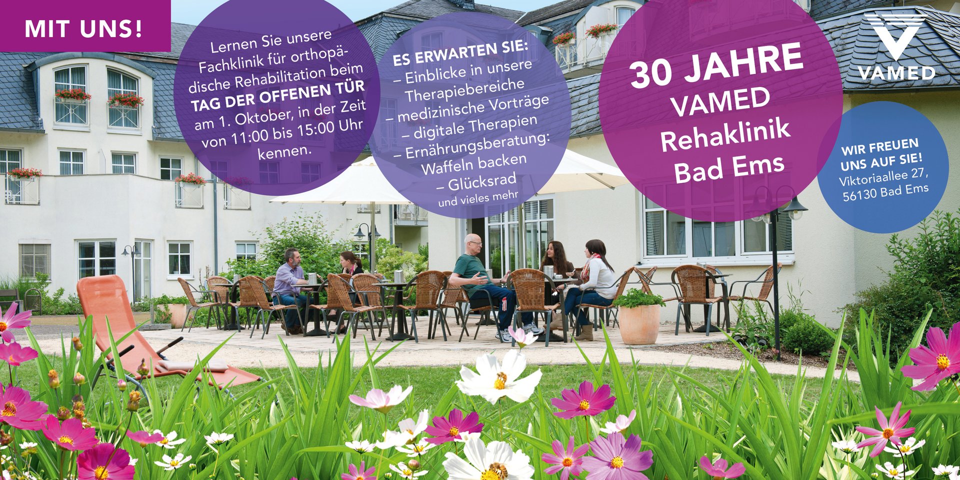 30 Jahre VAMED Rehaklinik Bad Ems – Tag der offenen Tür am 1. Oktober